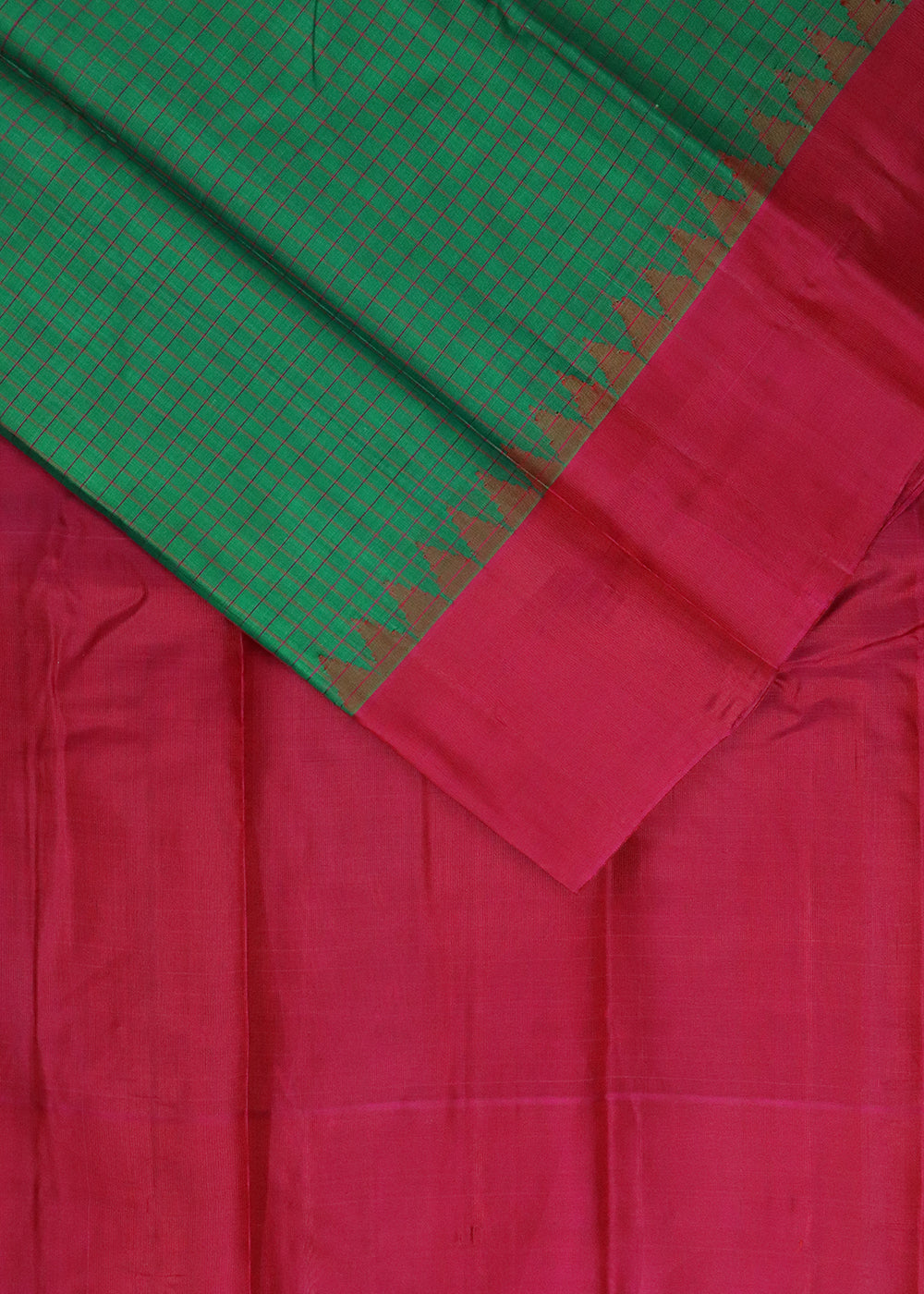 Hunter green color handloom Gadwal Silk saree