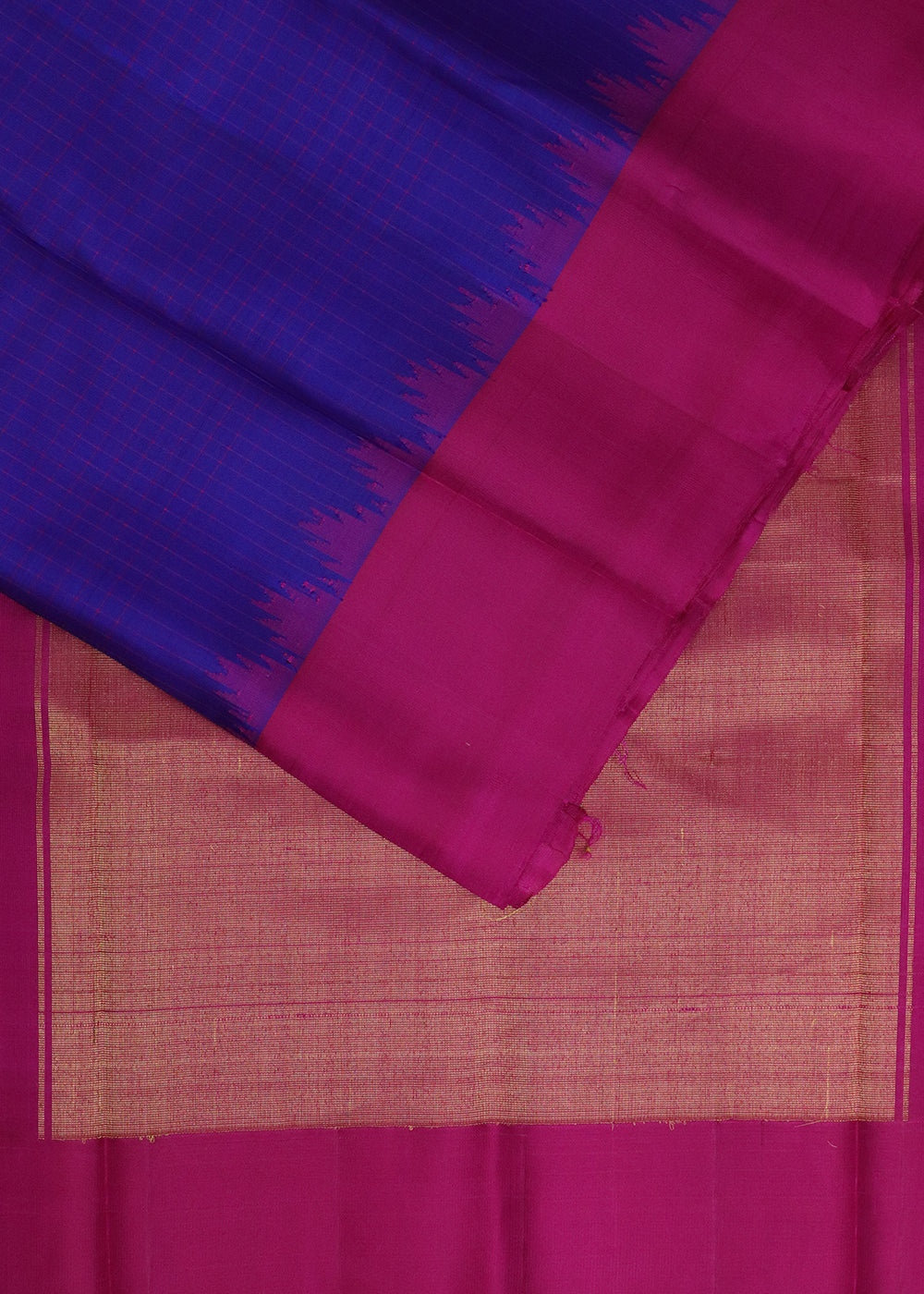 Blue color handloom Gadwal Silk saree