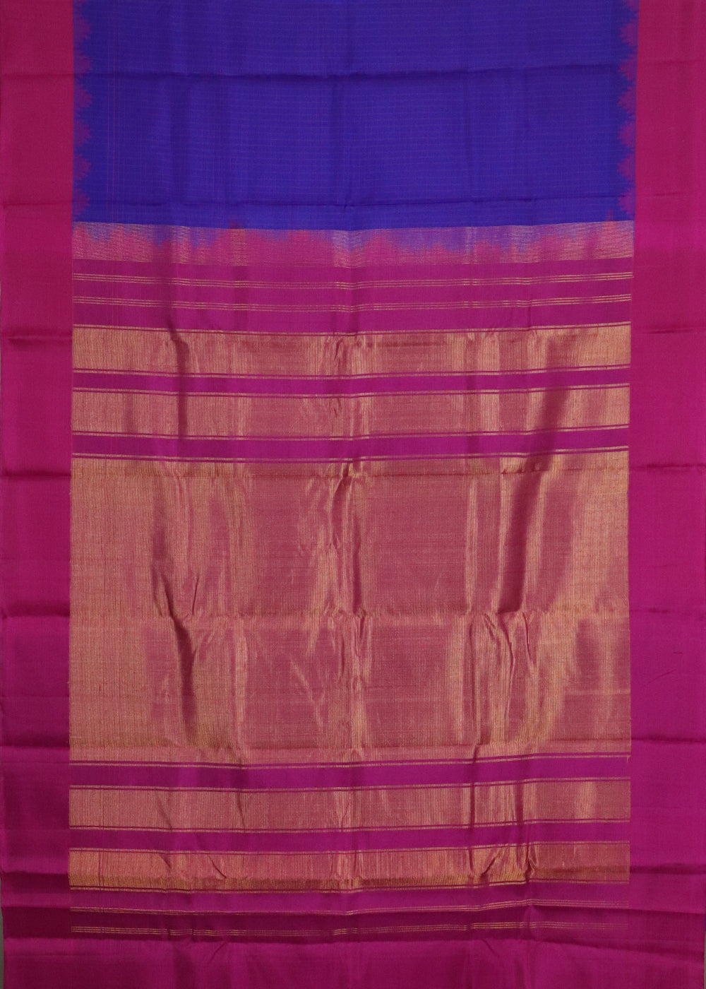 Blue color handloom Gadwal Silk saree