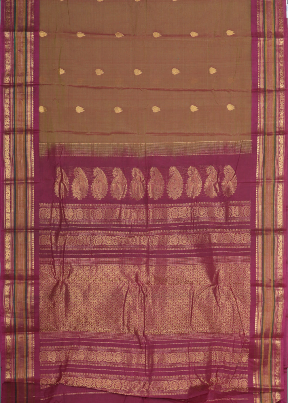Multi-color Handloom Gadwal sico saree