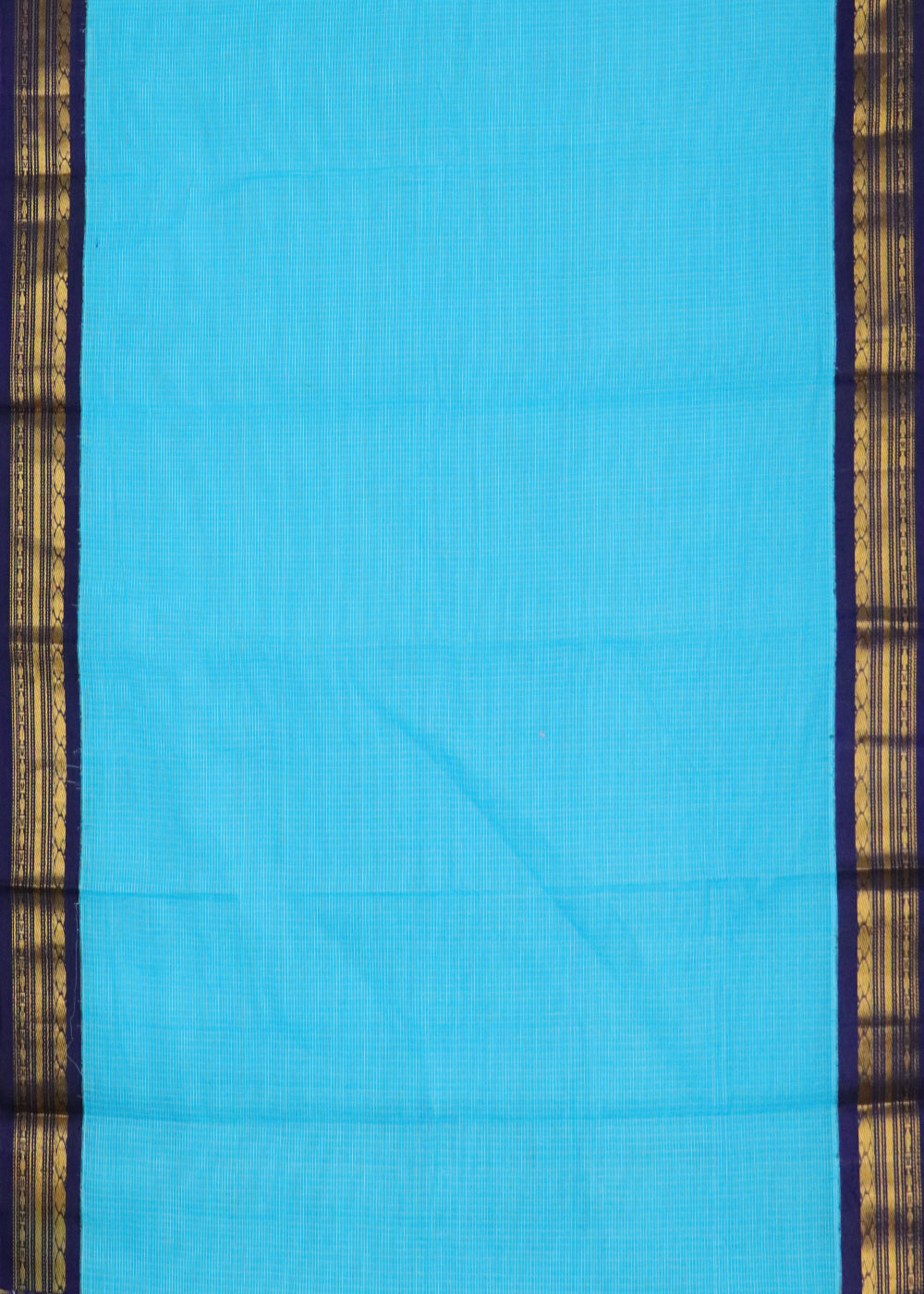 Olympic blue color Gadwal cotton saree