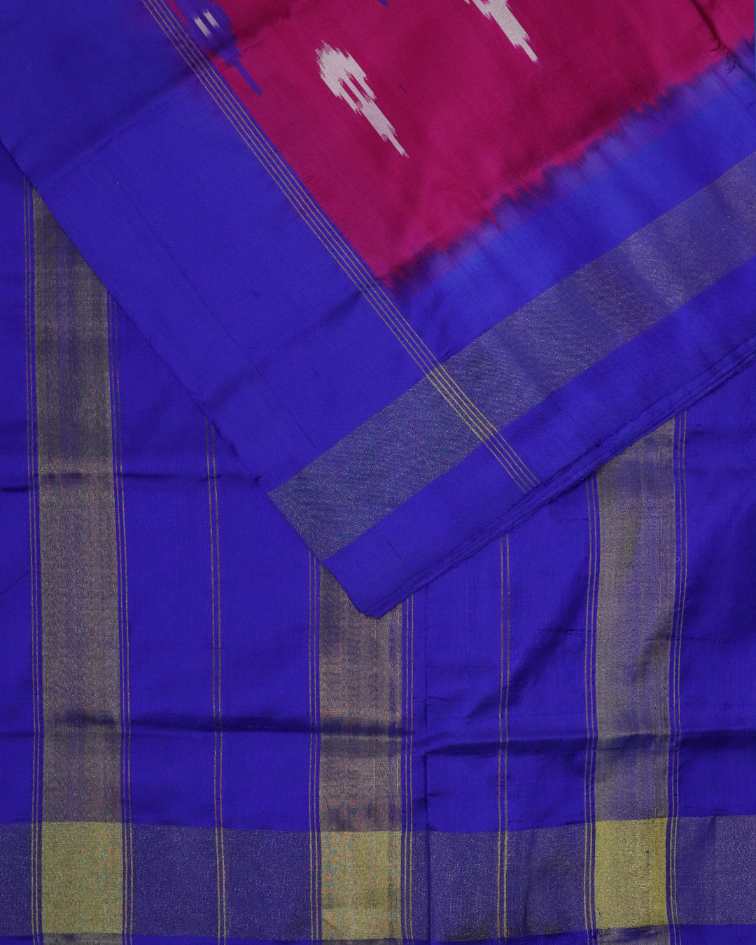 Ruby pink color Pochampally Silk Sarees