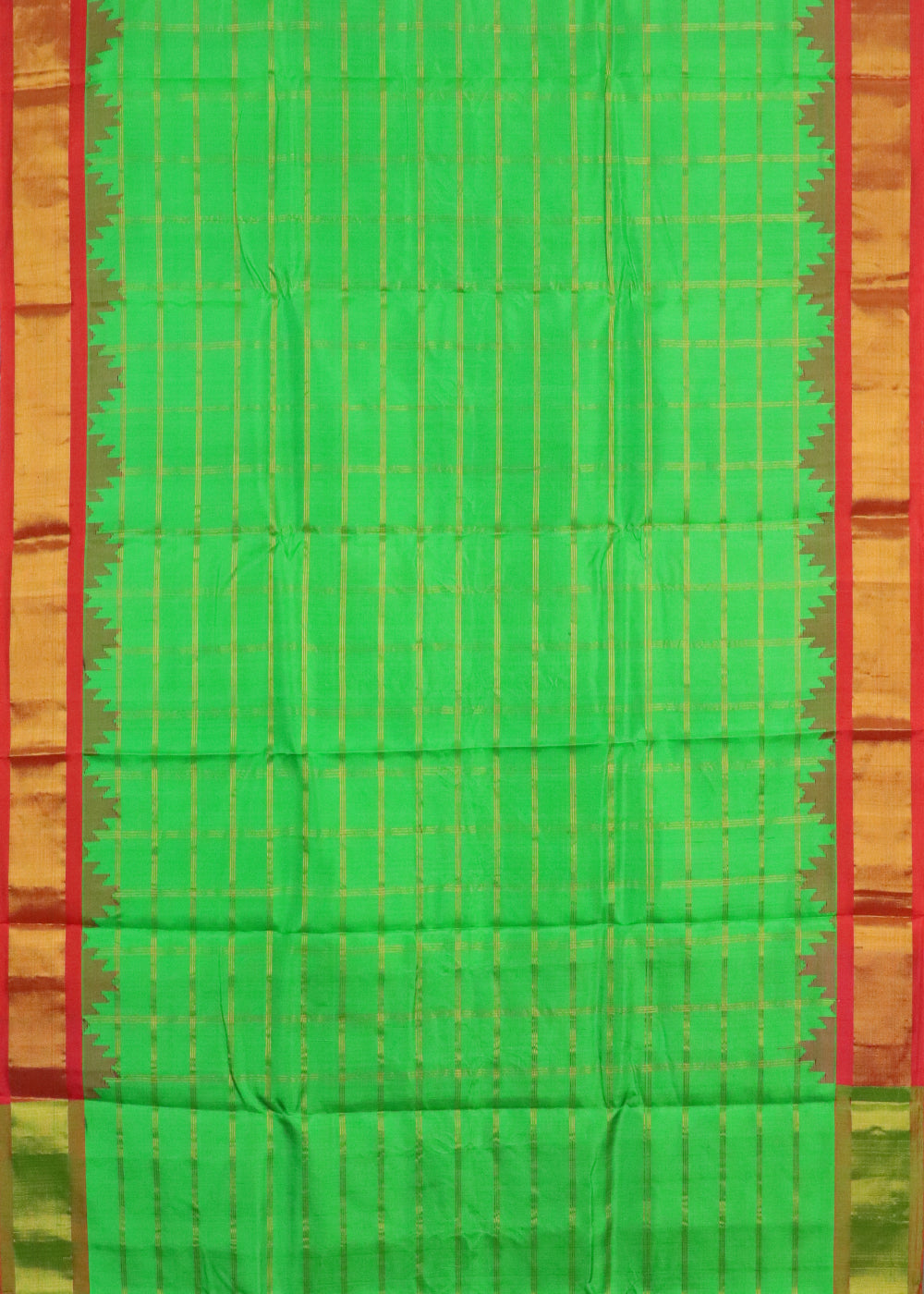 Green color handloom Gadwal Silk saree