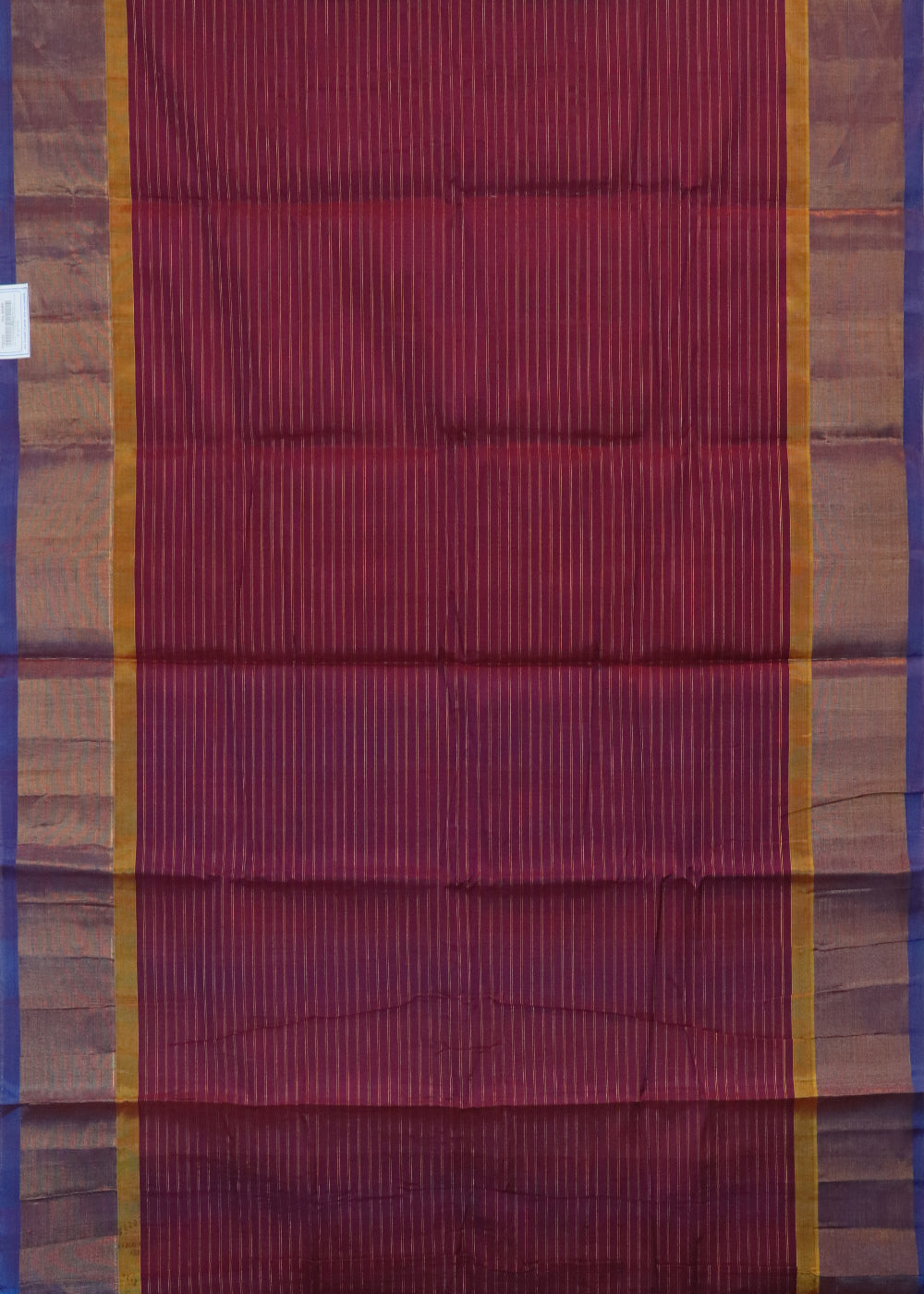 Burgundy red color Handloom Gadwal sico saree