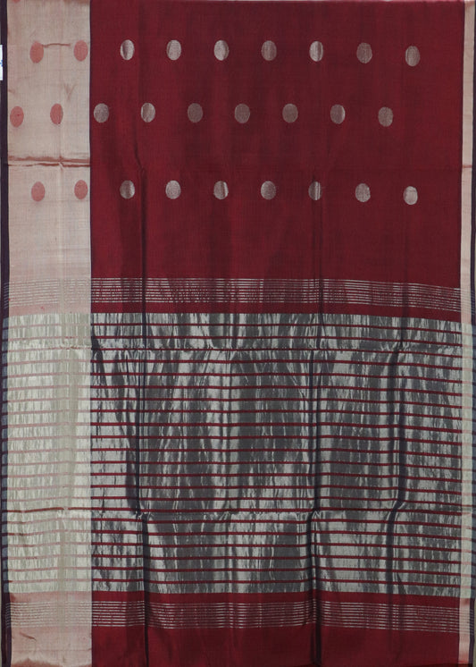 Barn red color handloom venkatagiri sico saree