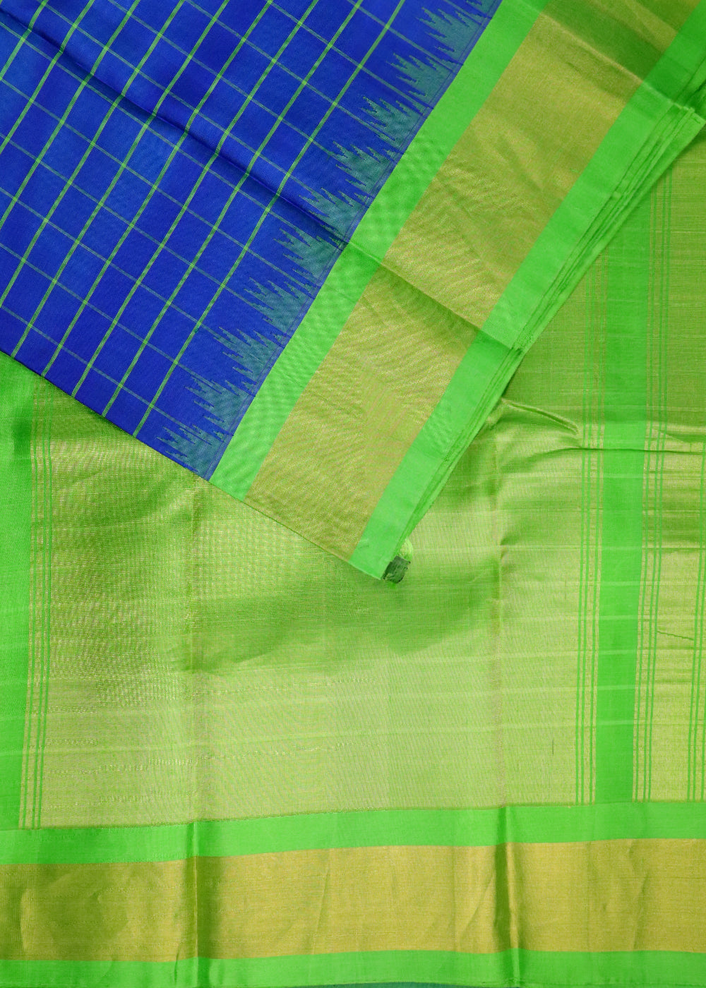 Blue color handloom Gadwal Silk saree