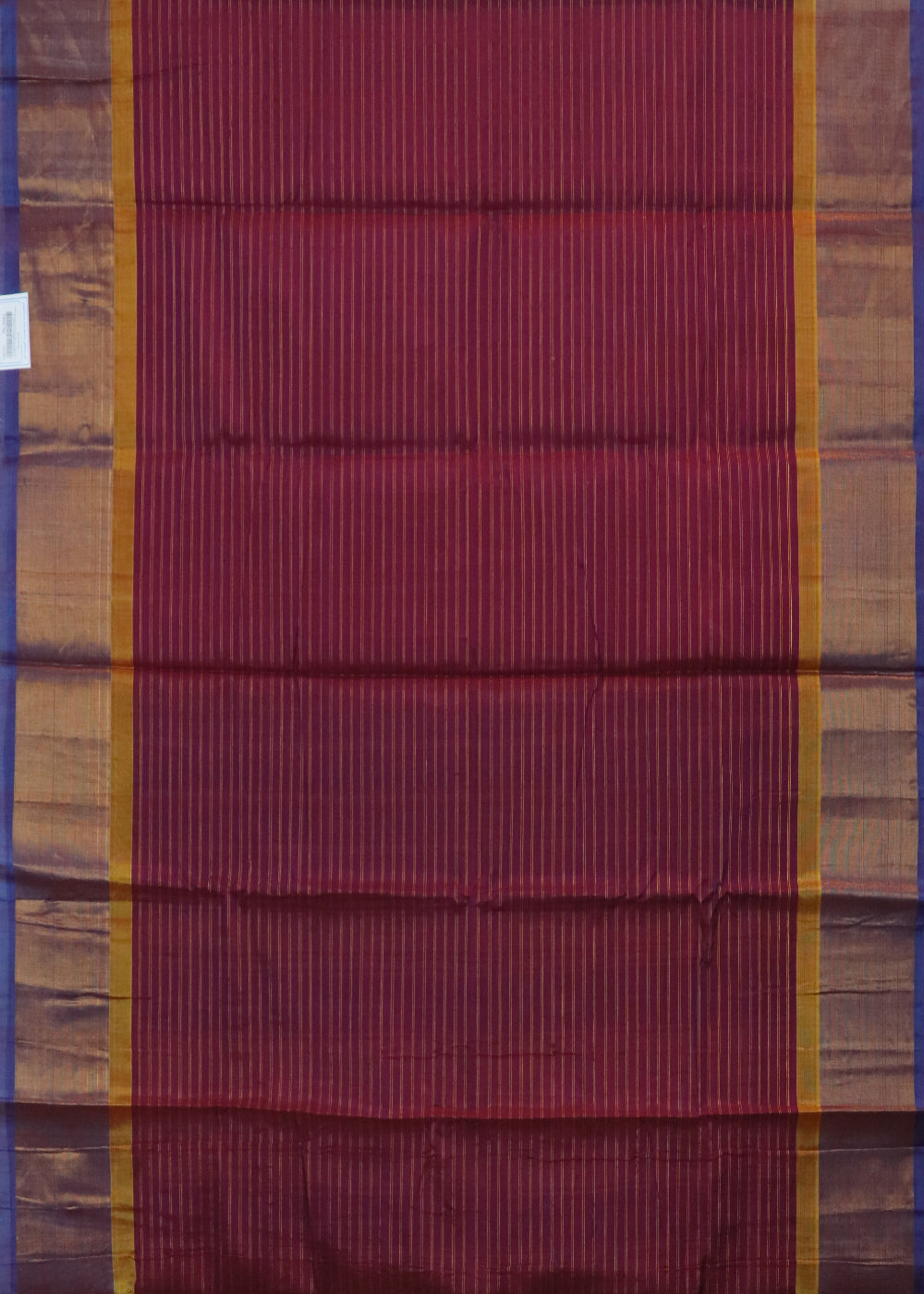 Burgundy red color Handloom Gadwal sico saree