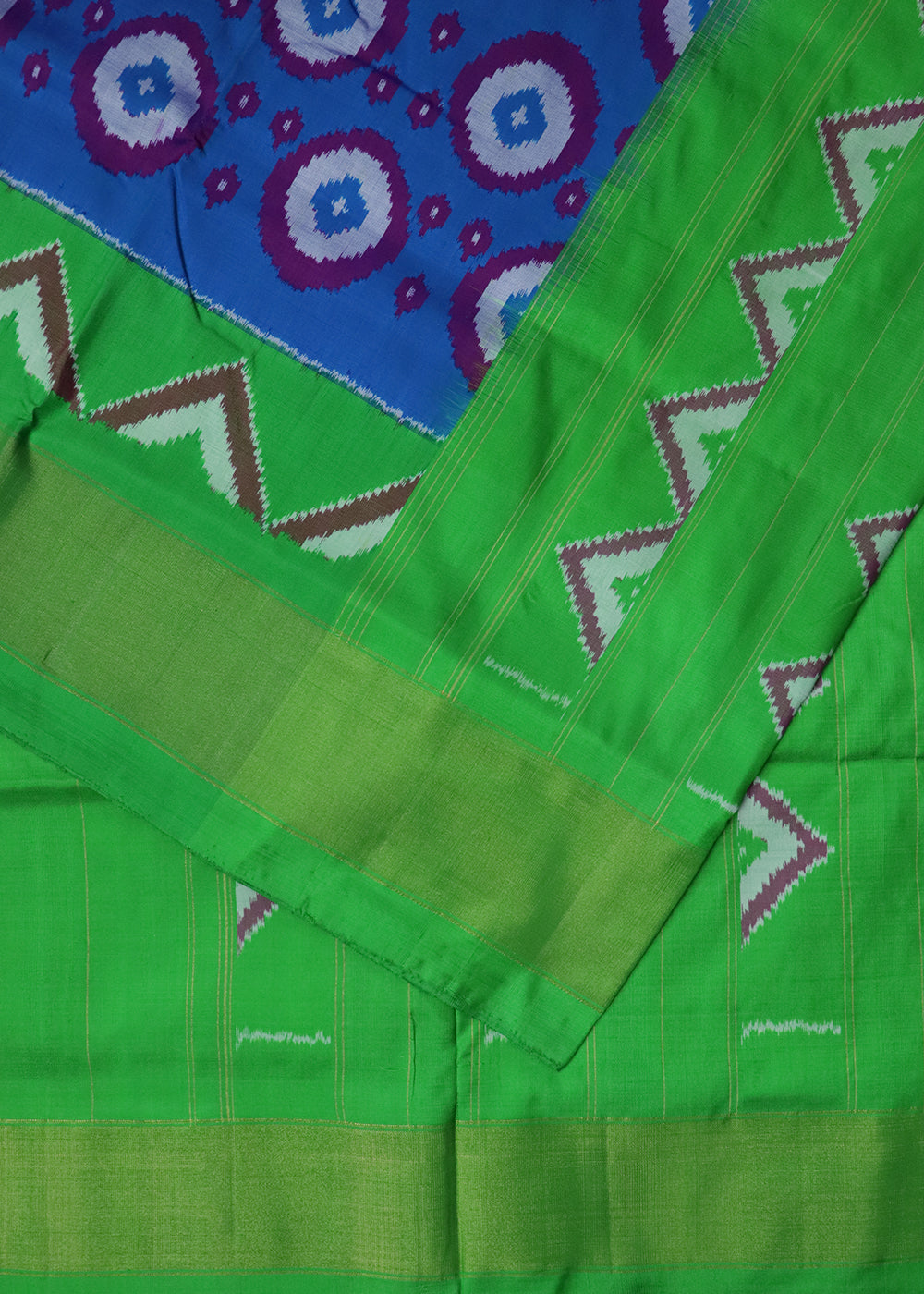 Blue color handloom rajkot silk saree