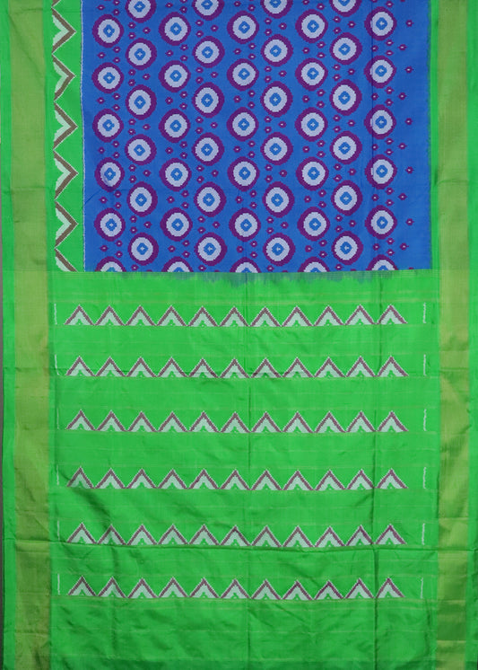 Blue color handloom rajkot silk saree