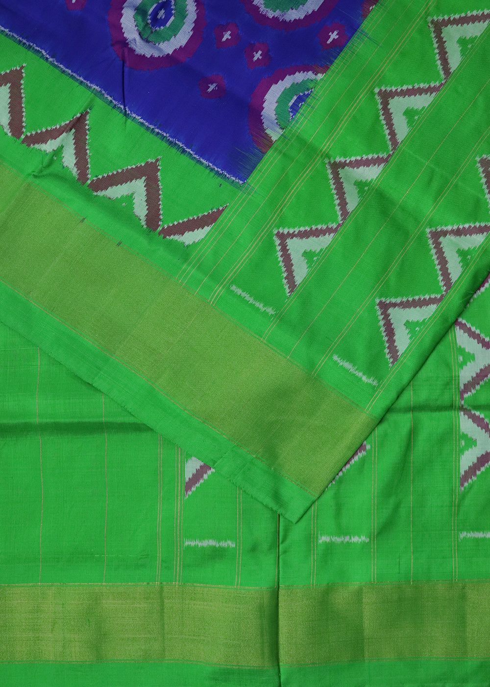 Blue color handloom rajkot silk saree