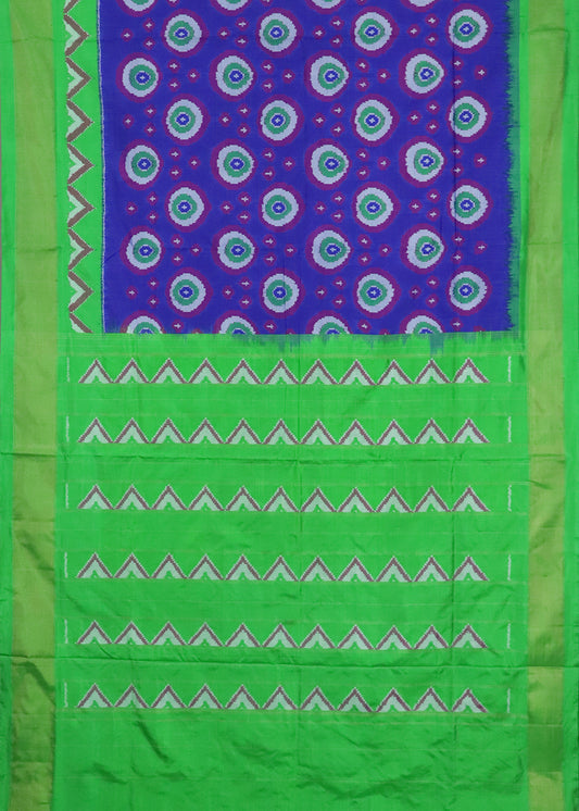 Blue color handloom rajkot silk saree