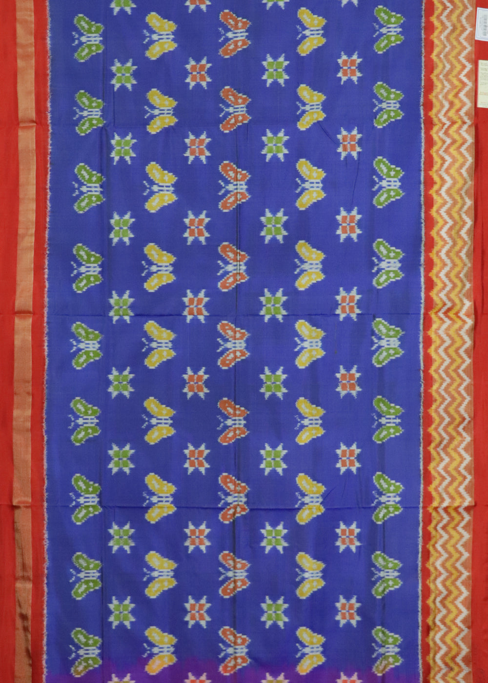 Yale blue color handloom rajkot silk saree