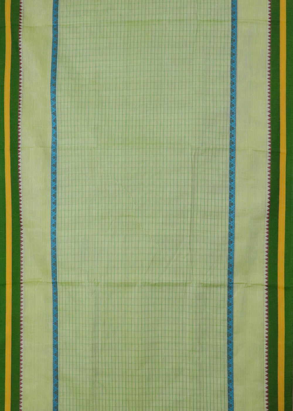 Sage green color narayanpet 9 yards cotton saree