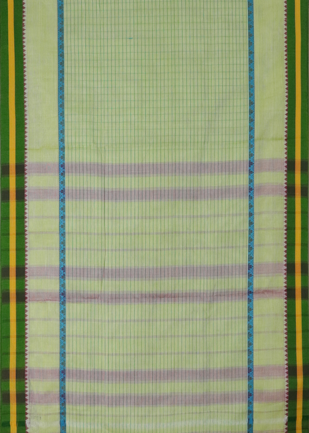 Sage green color narayanpet 9 yards cotton saree