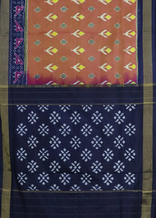 Multi shade color handloom rajkot silk saree