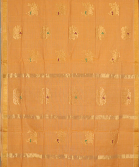 honey orange handloom Rajahmundry fancy cotton saree