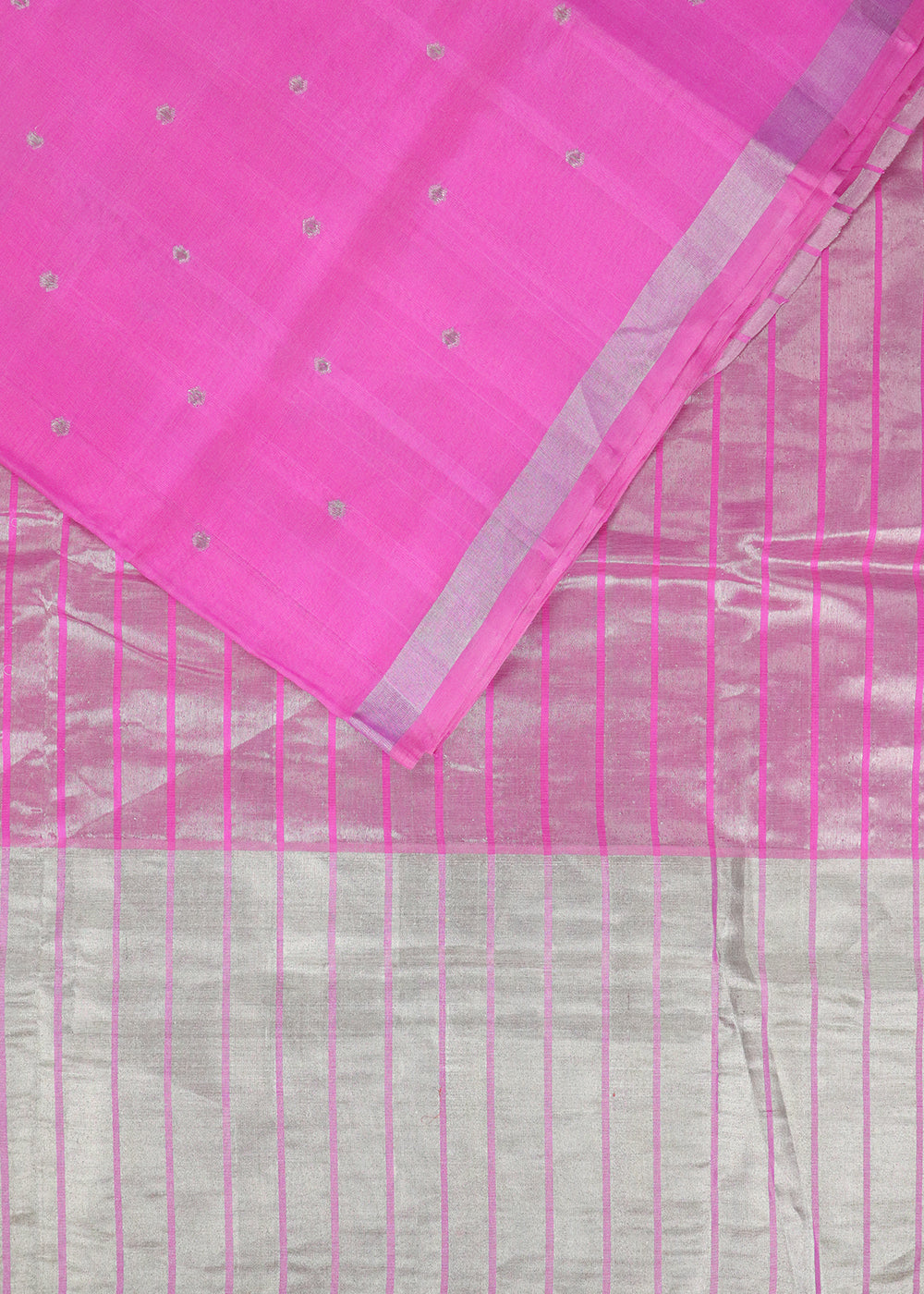 Ultra pink color handloom venkatagiri sico saree