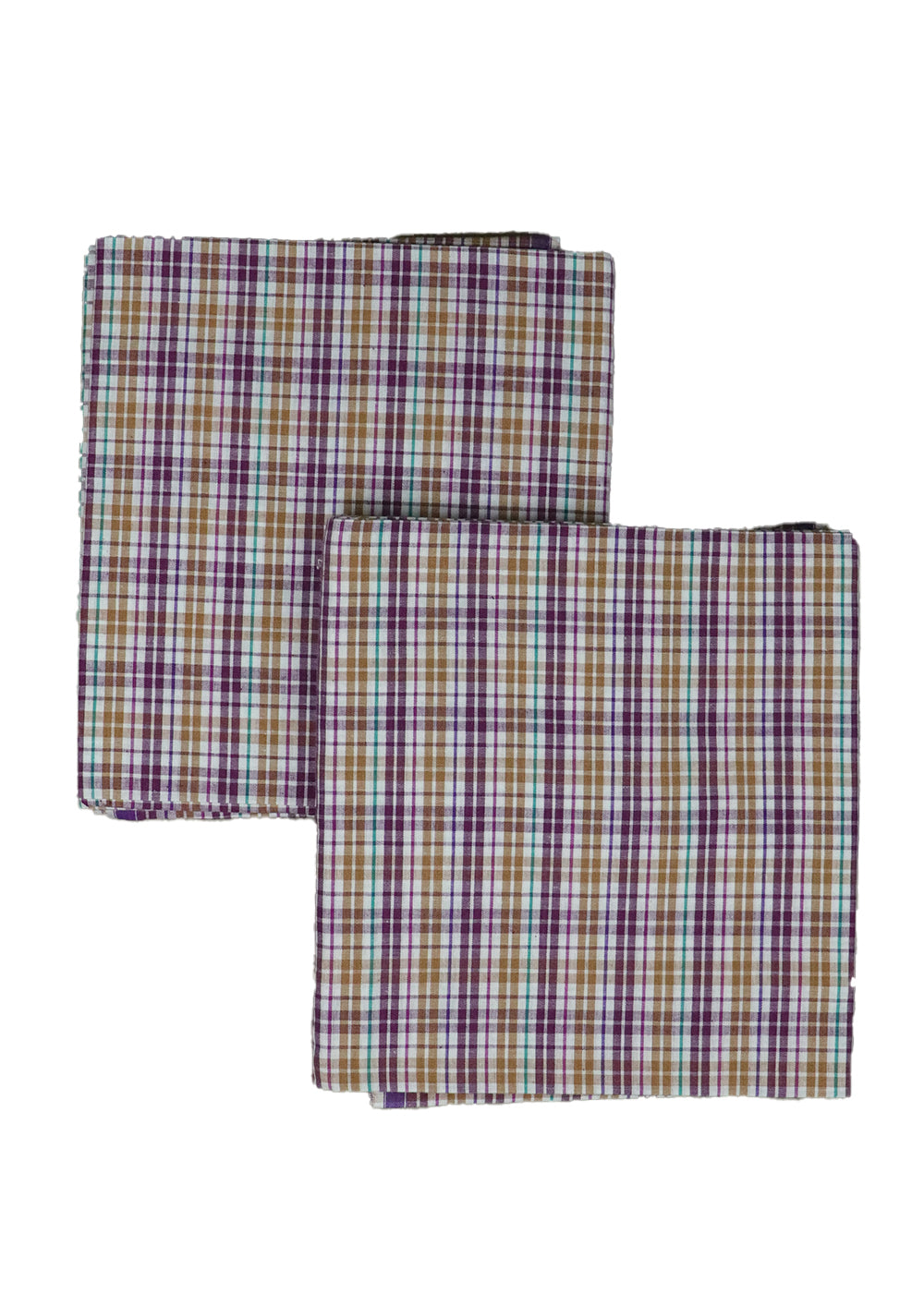 Handwoven colour check lungies (Pack of 2)