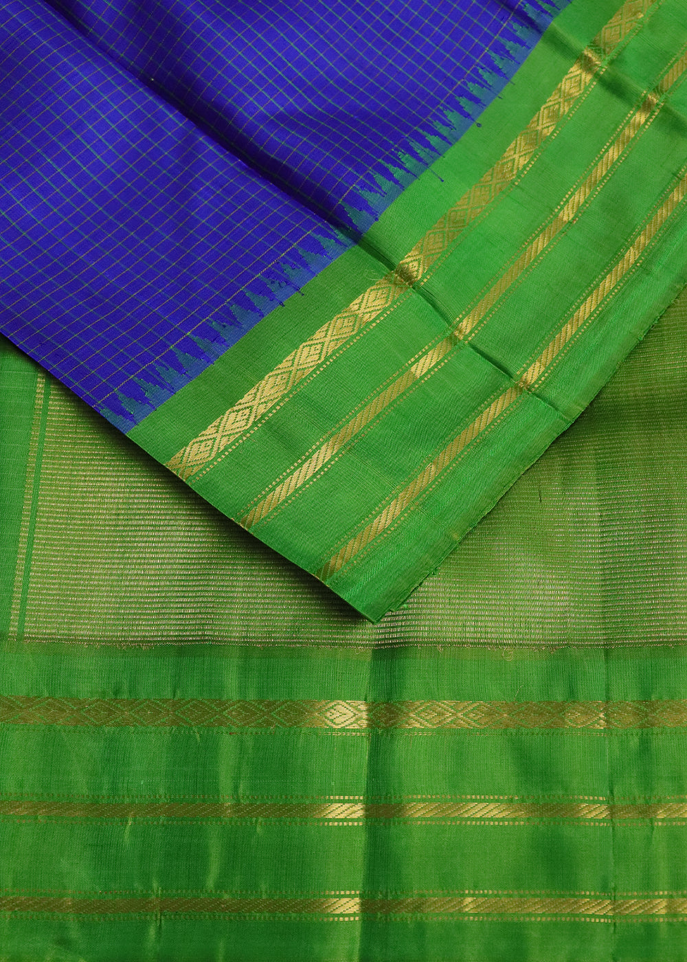 Blue color handloom Gadwal silk saree