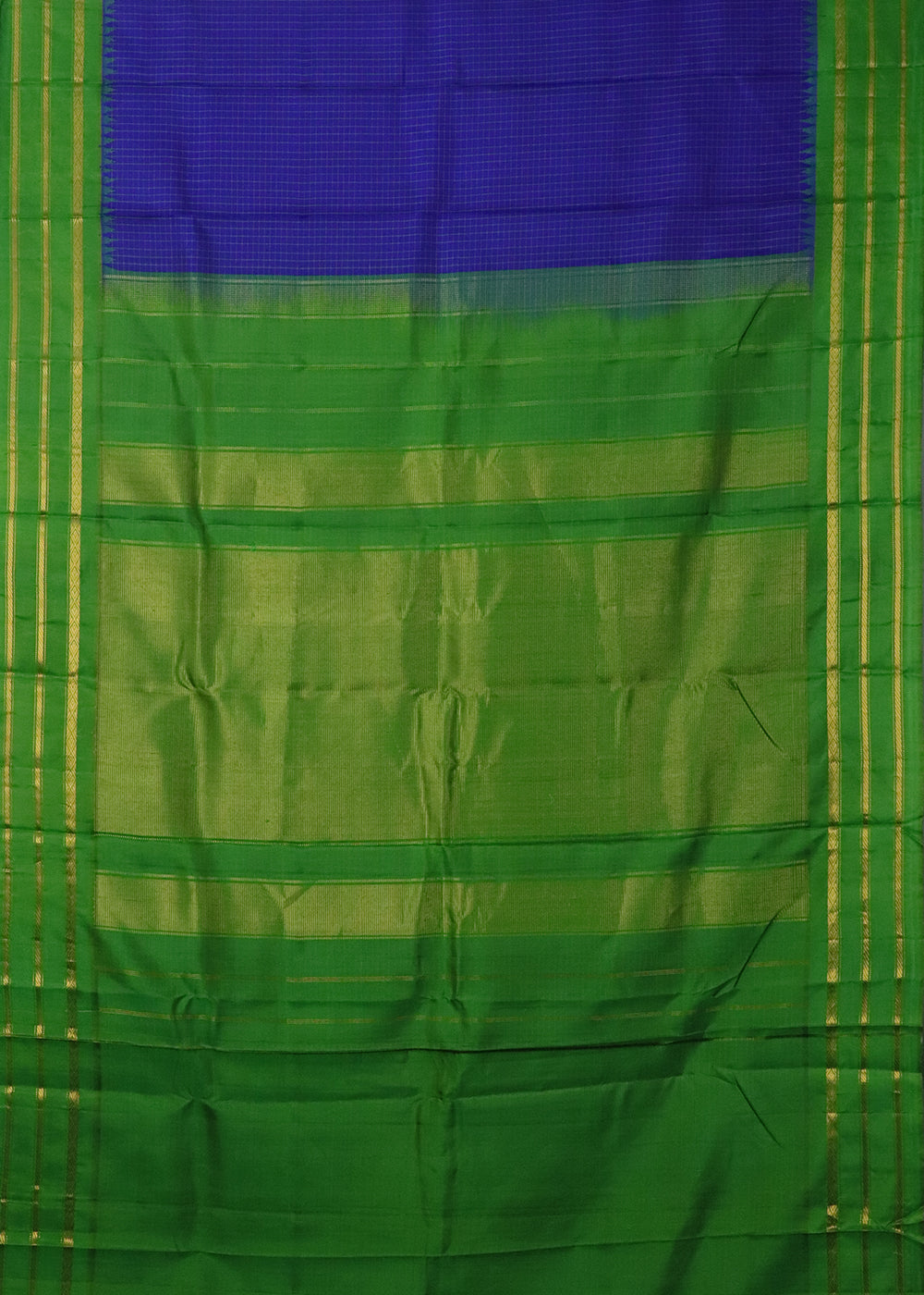 Blue color handloom Gadwal silk saree