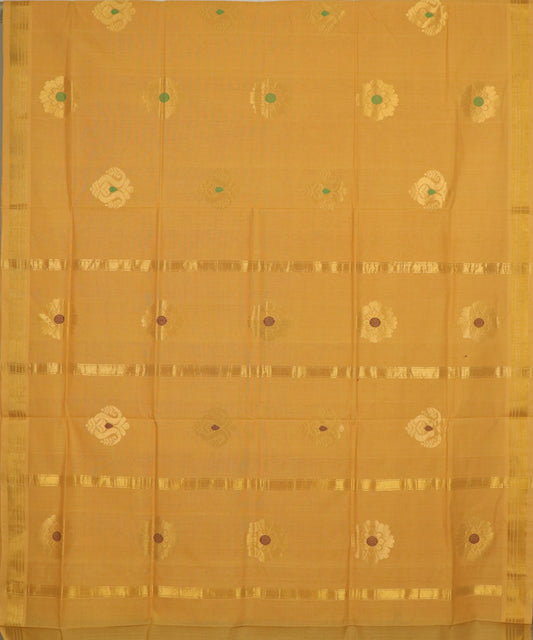 Dijon orange handloom Rajahmundry fancy cotton saree