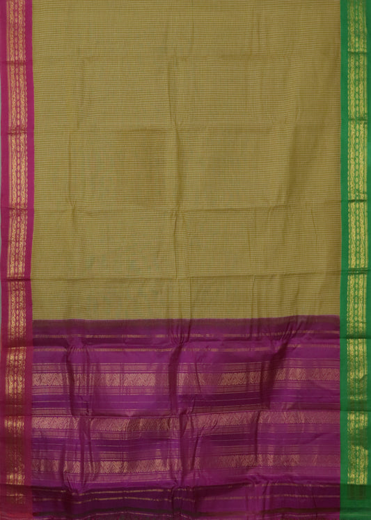 Peanut brown color Gadwal cotton saree