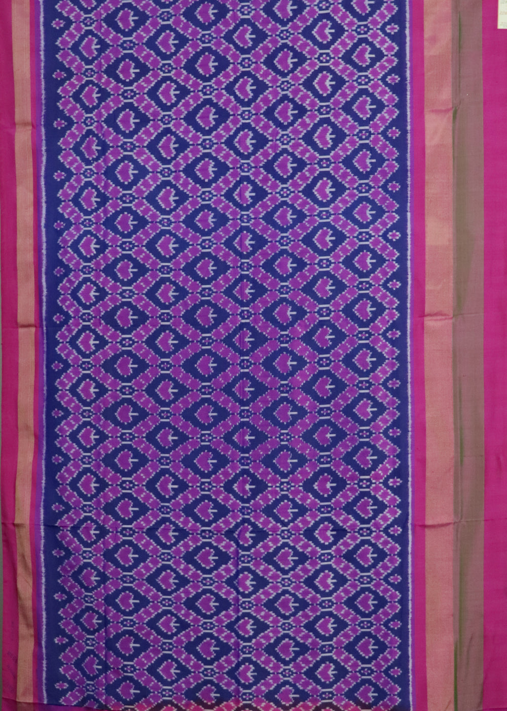 Denim blue color handloom rajkot silk saree