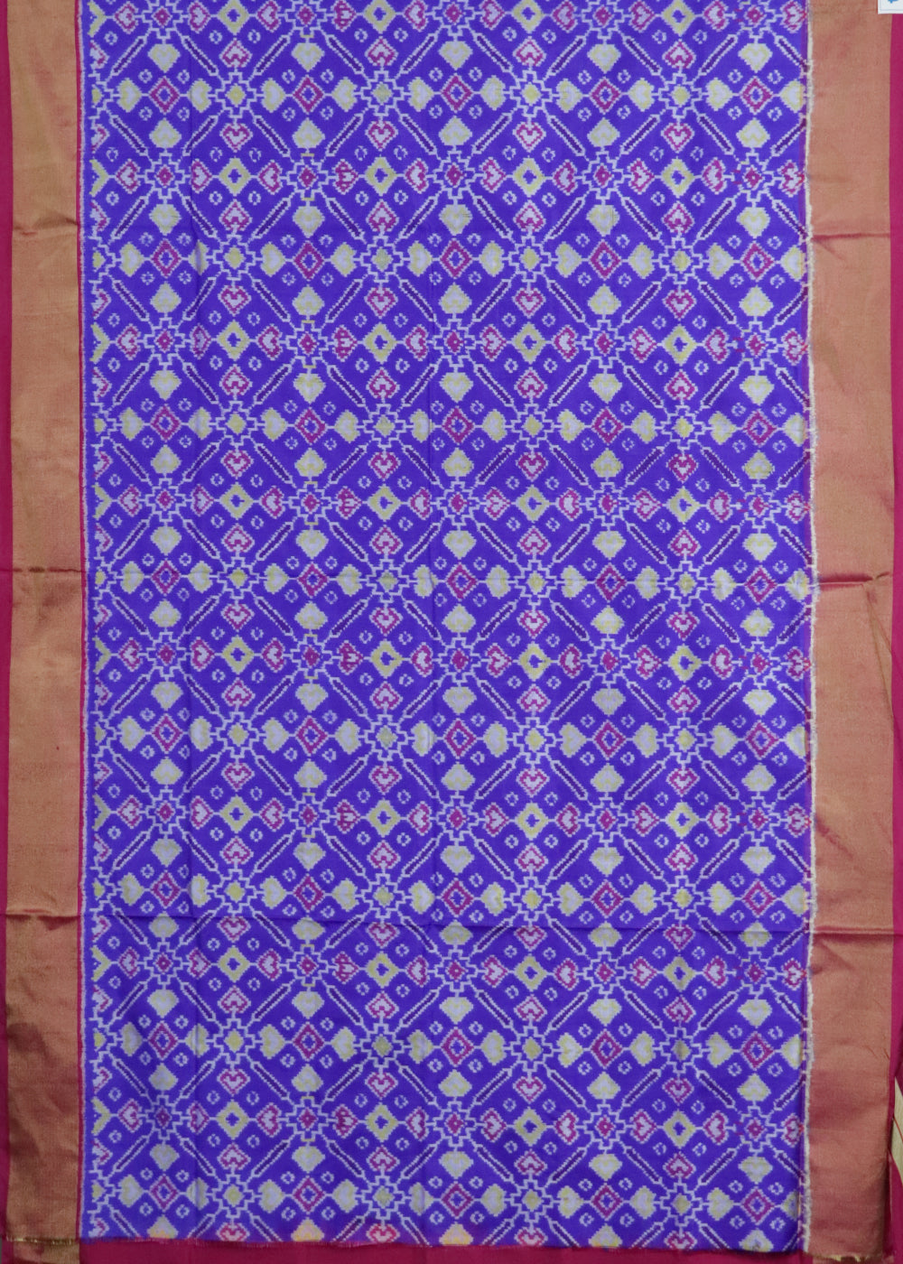 Blue color handloom rajkot silk saree