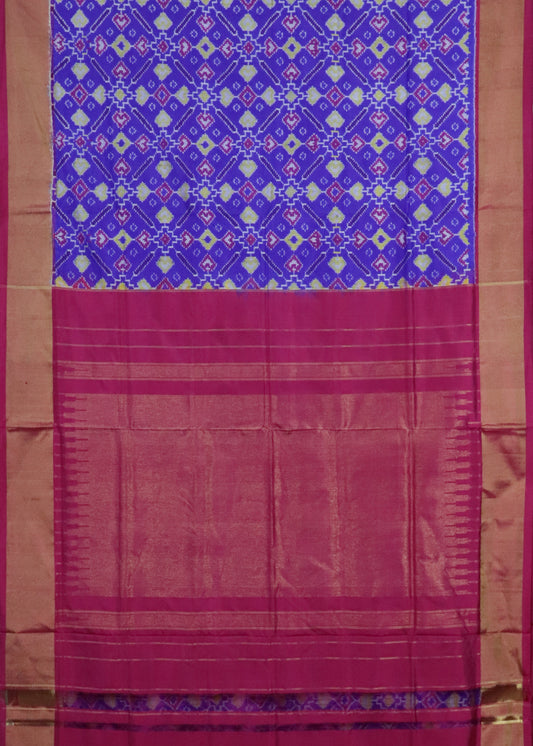 Blue color handloom rajkot silk saree