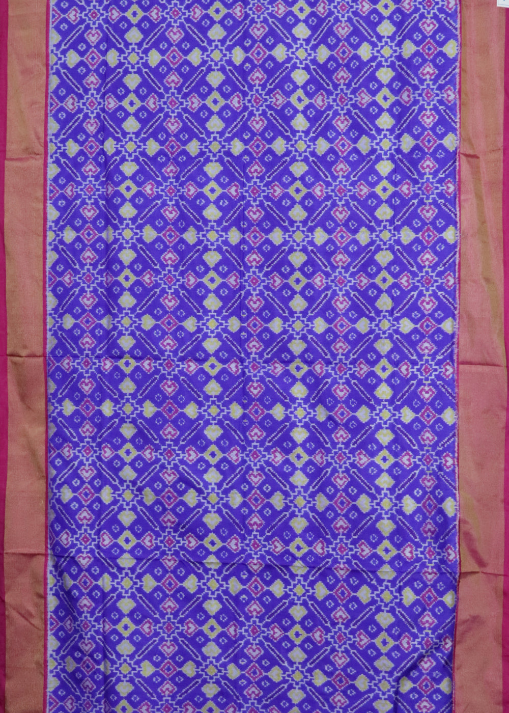 Blue color handloom rajkot silk saree