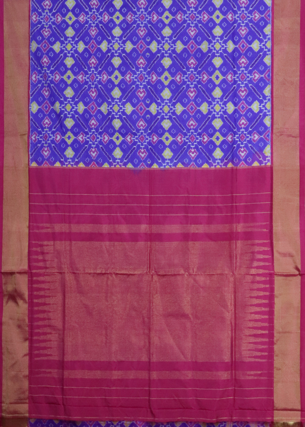 Blue color handloom rajkot silk saree