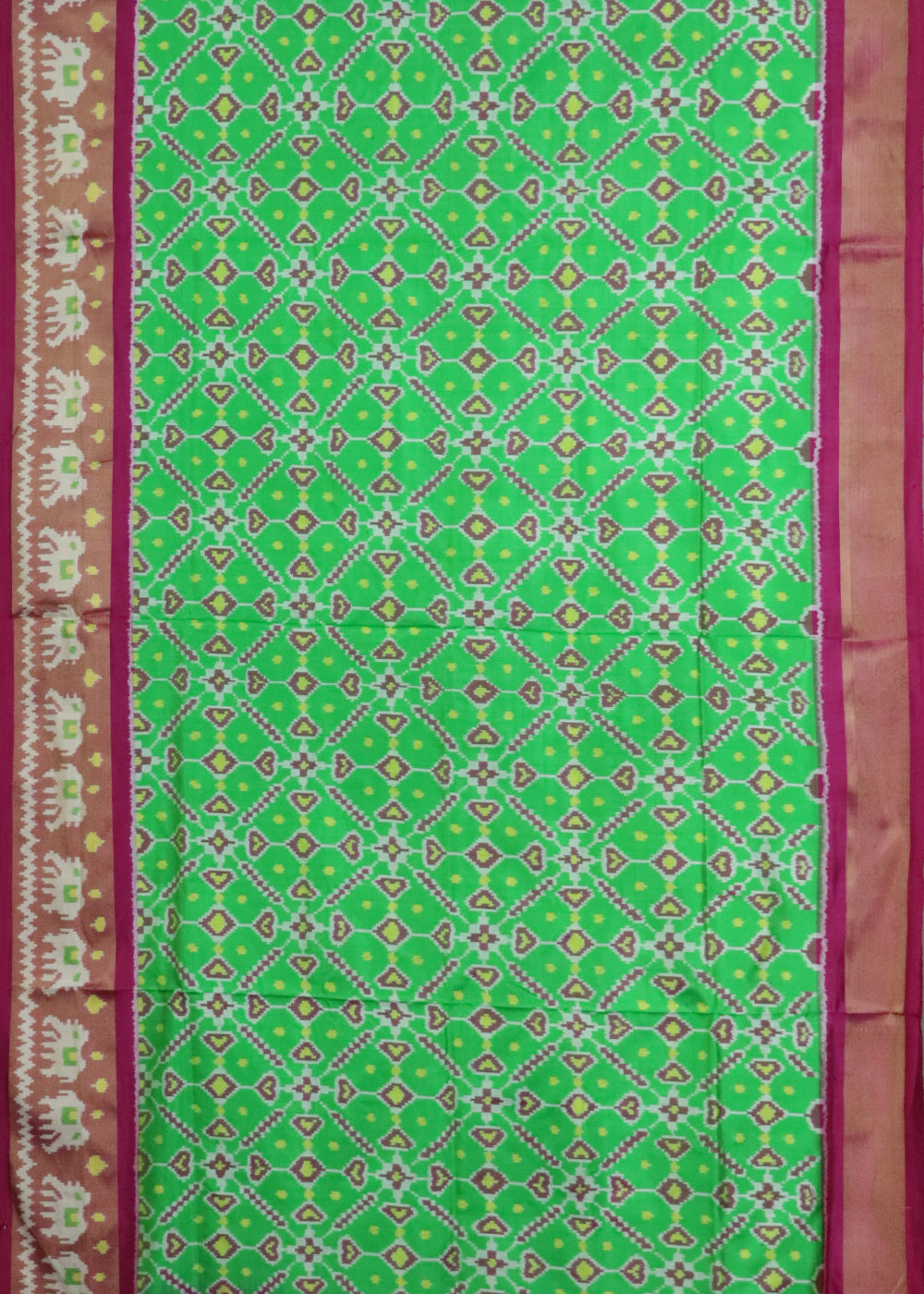 Green color handloom rajkot silk saree