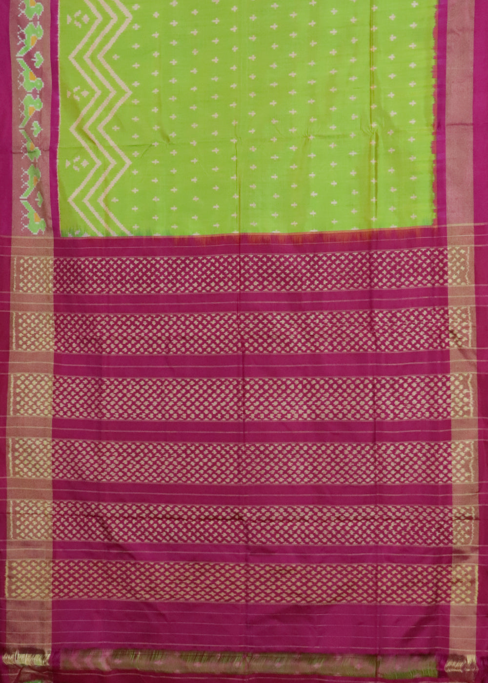 Green shade color handloom rajkot silk saree