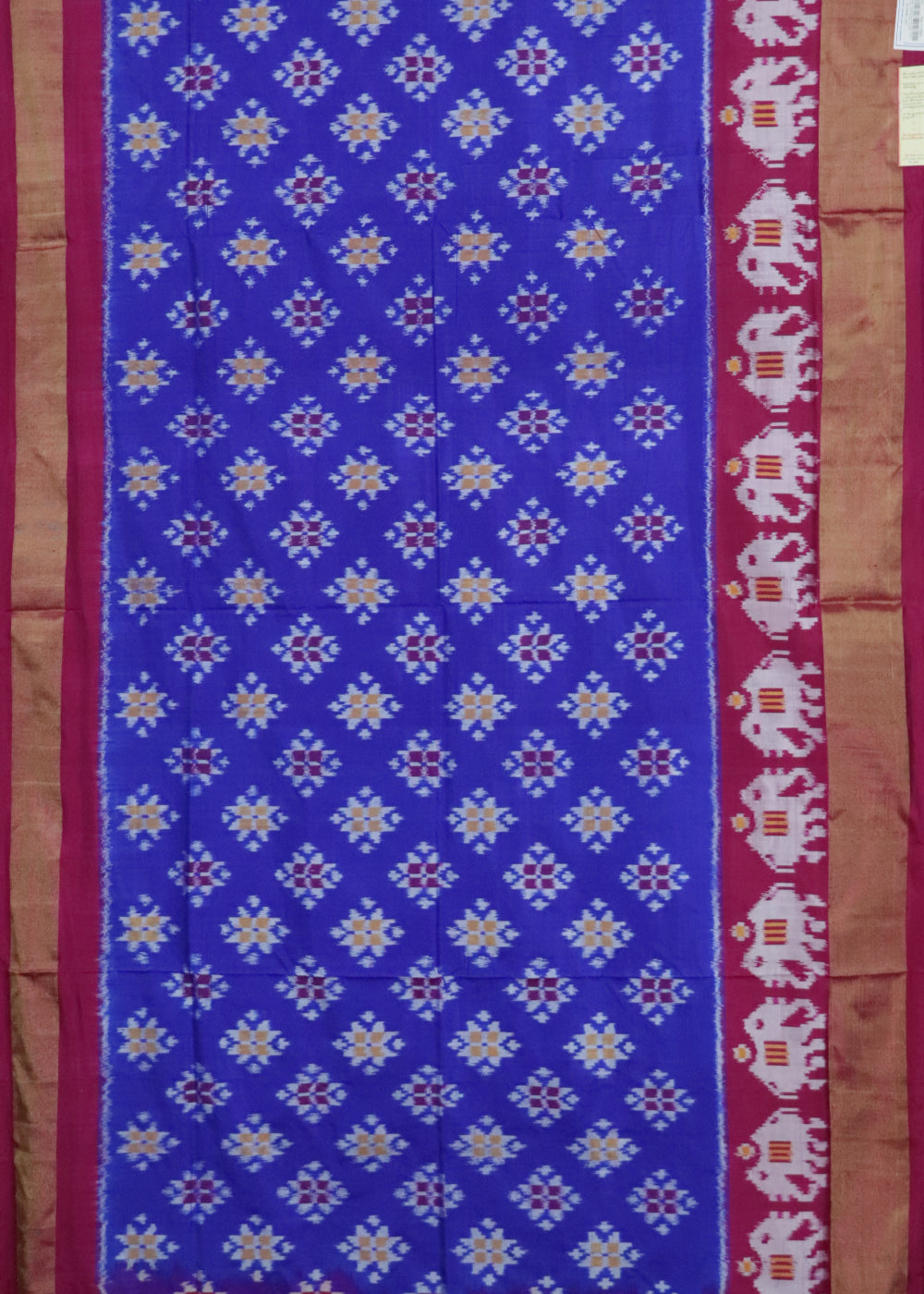 Blue color handloom rajkot silk saree