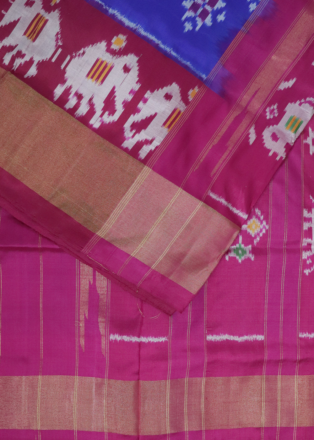 Blue color handloom rajkot silk saree