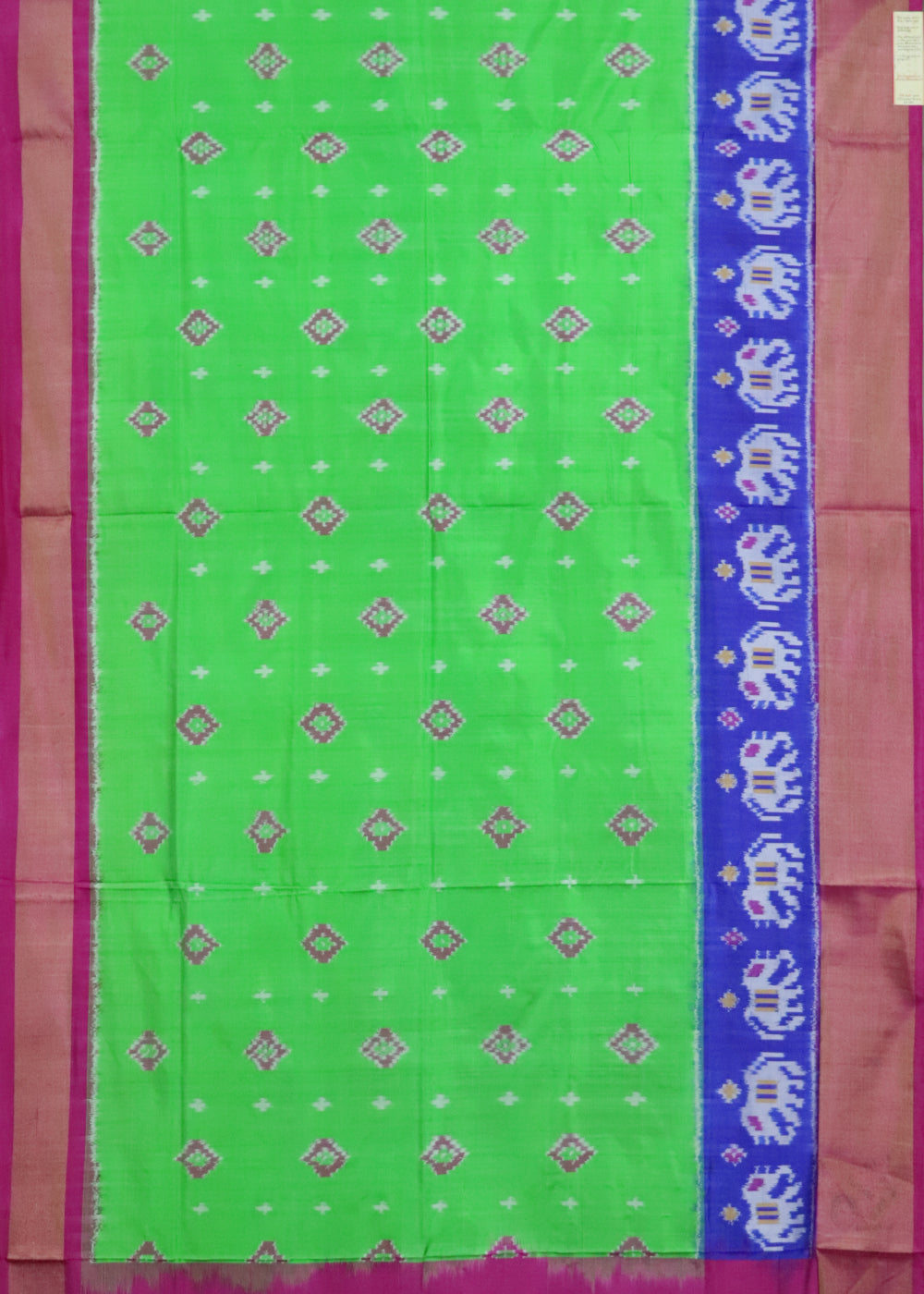 Green color handloom rajkot silk saree