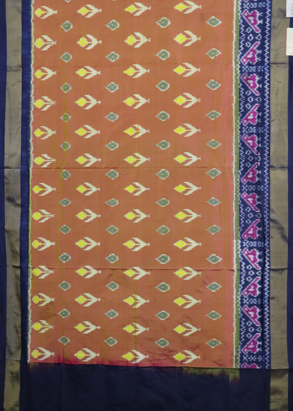 Multi-shade color handloom rajkot silk saree