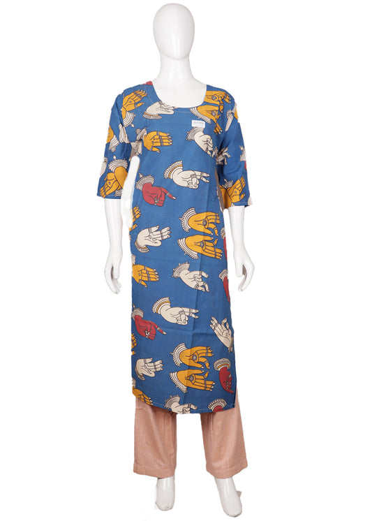 Handloom kalamkari long top