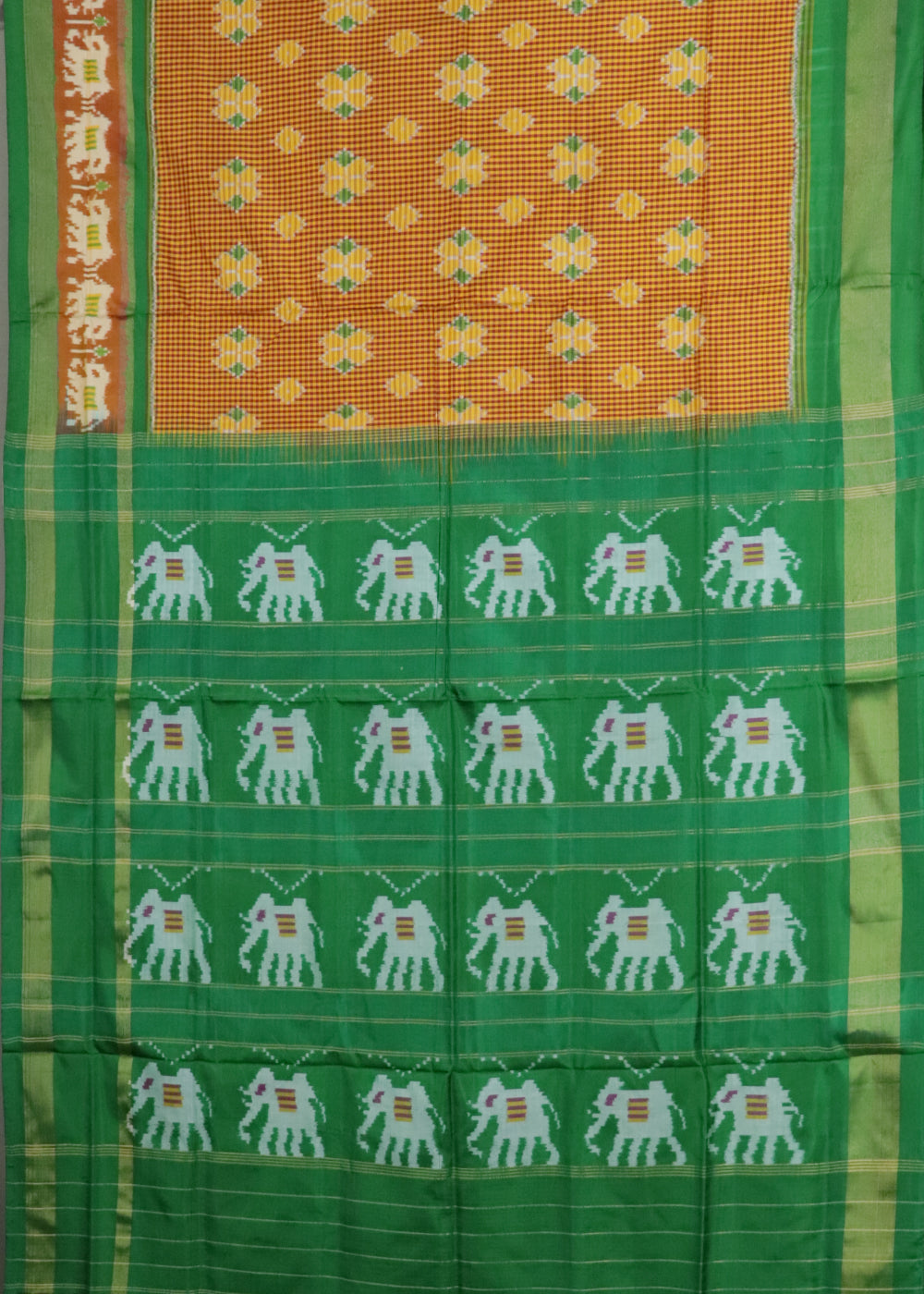 Multi-color handloom rajkot silk saree