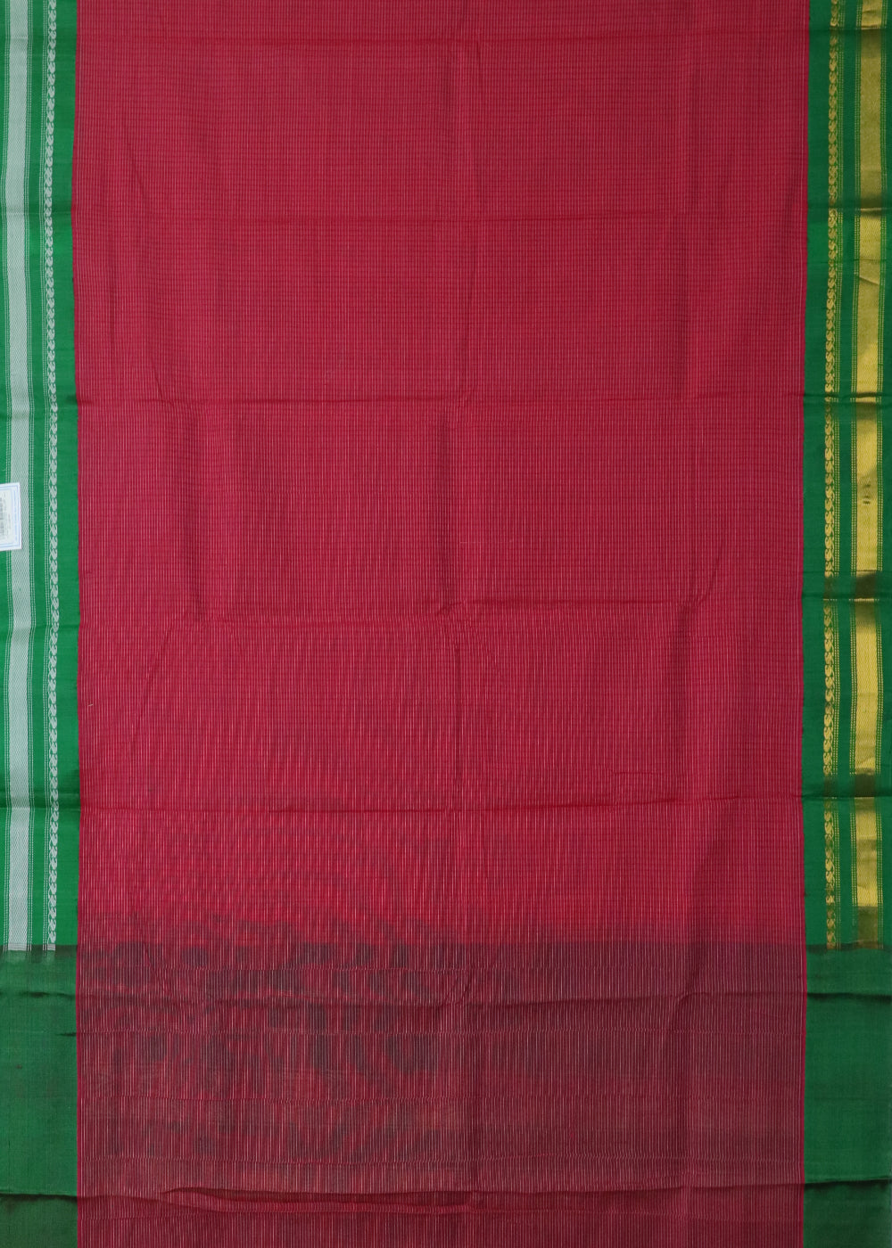 Maroon red color Gadwal cotton saree