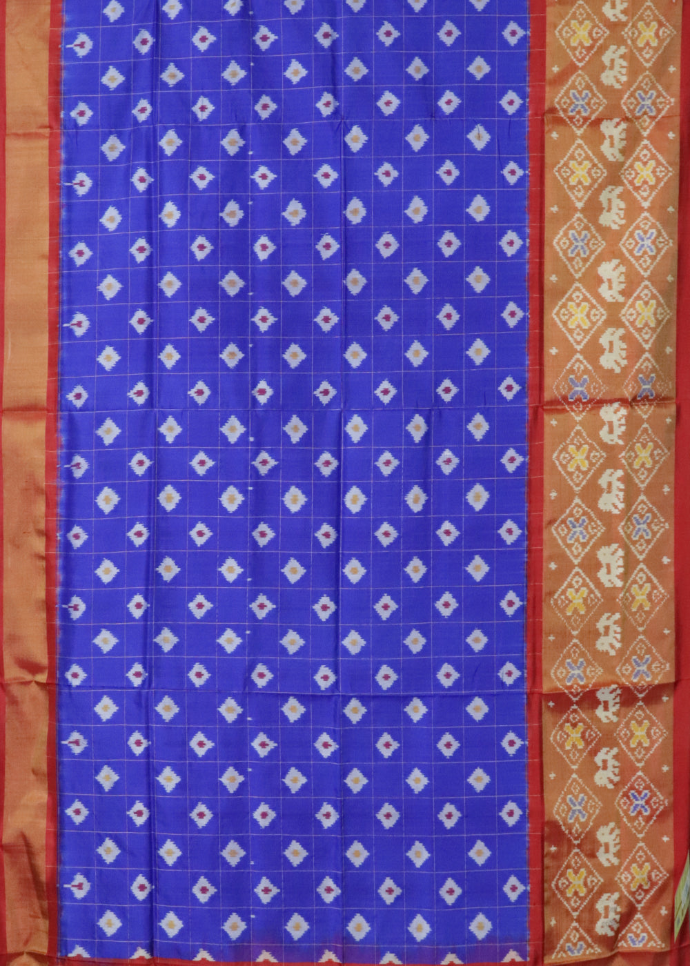 Blue color handloom rajkot silk saree