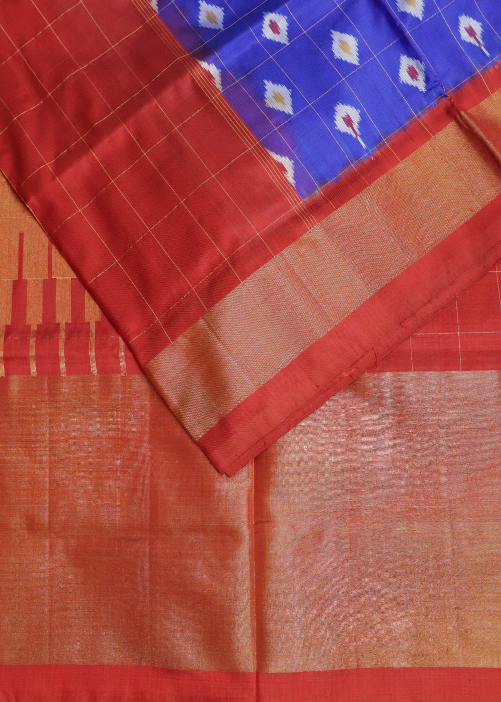 Blue color handloom rajkot silk saree