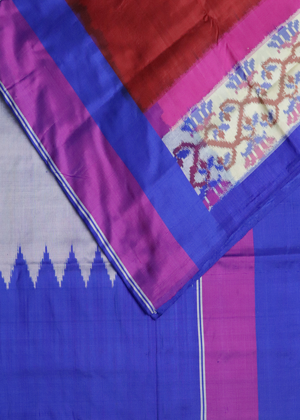 Maroon shade color handloom rajkot silk saree