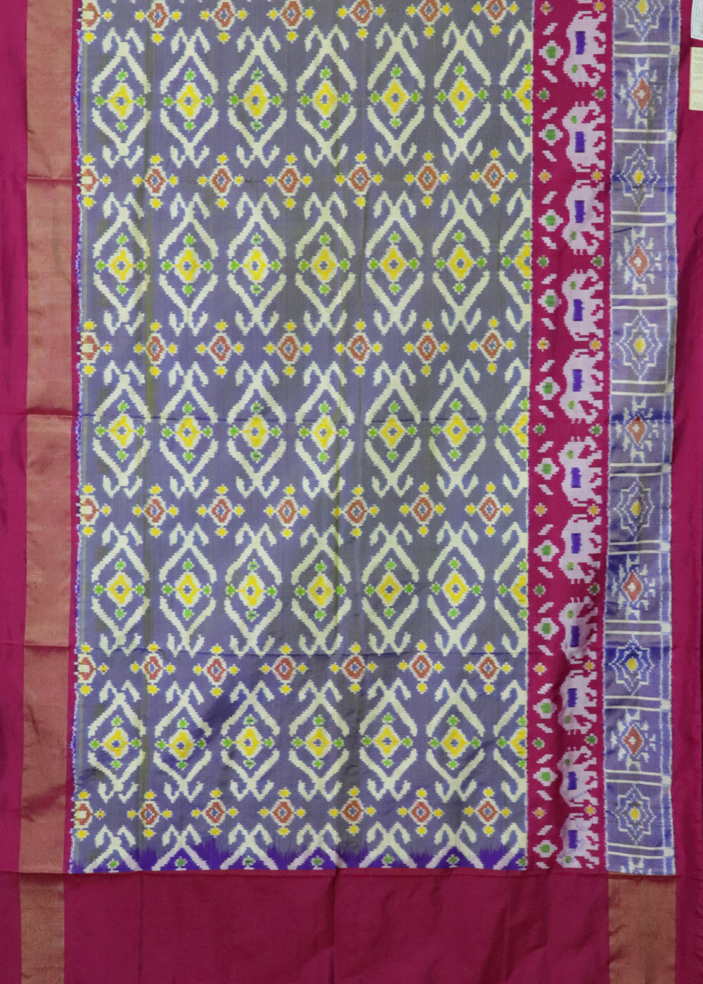 Multi-shade color handloom rajkot silk saree