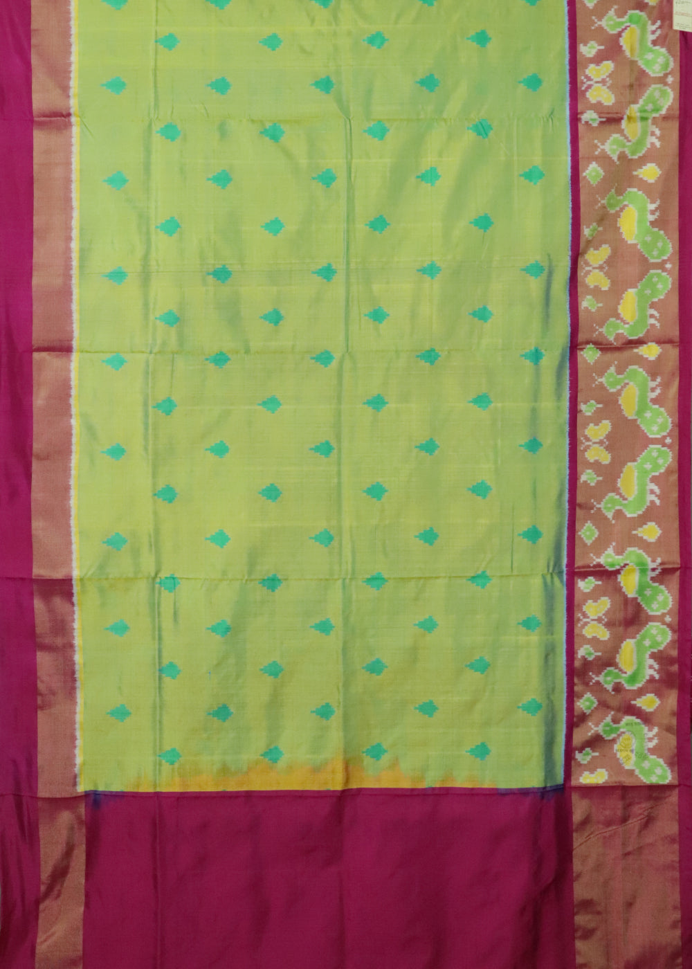 Sage green handloom rajkot silk saree