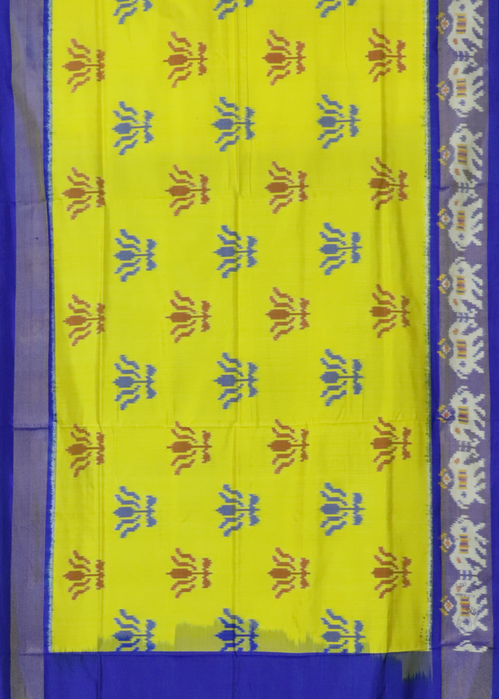 Yellow color handloom rajkot silk saree