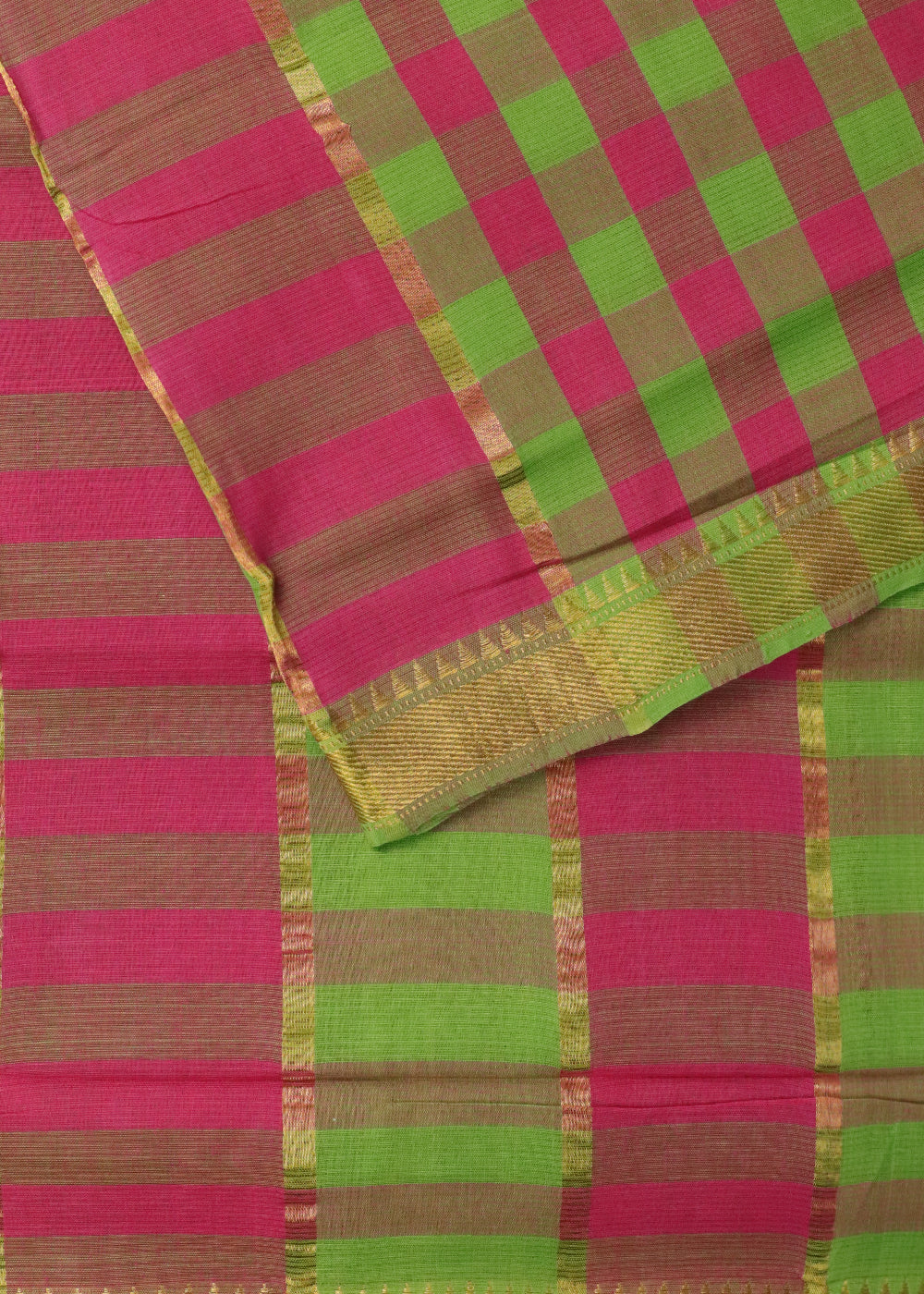 Green color mangalagiri cotton saree