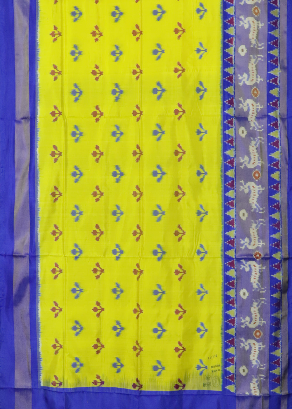 Yellow color handloom rajkot silk saree