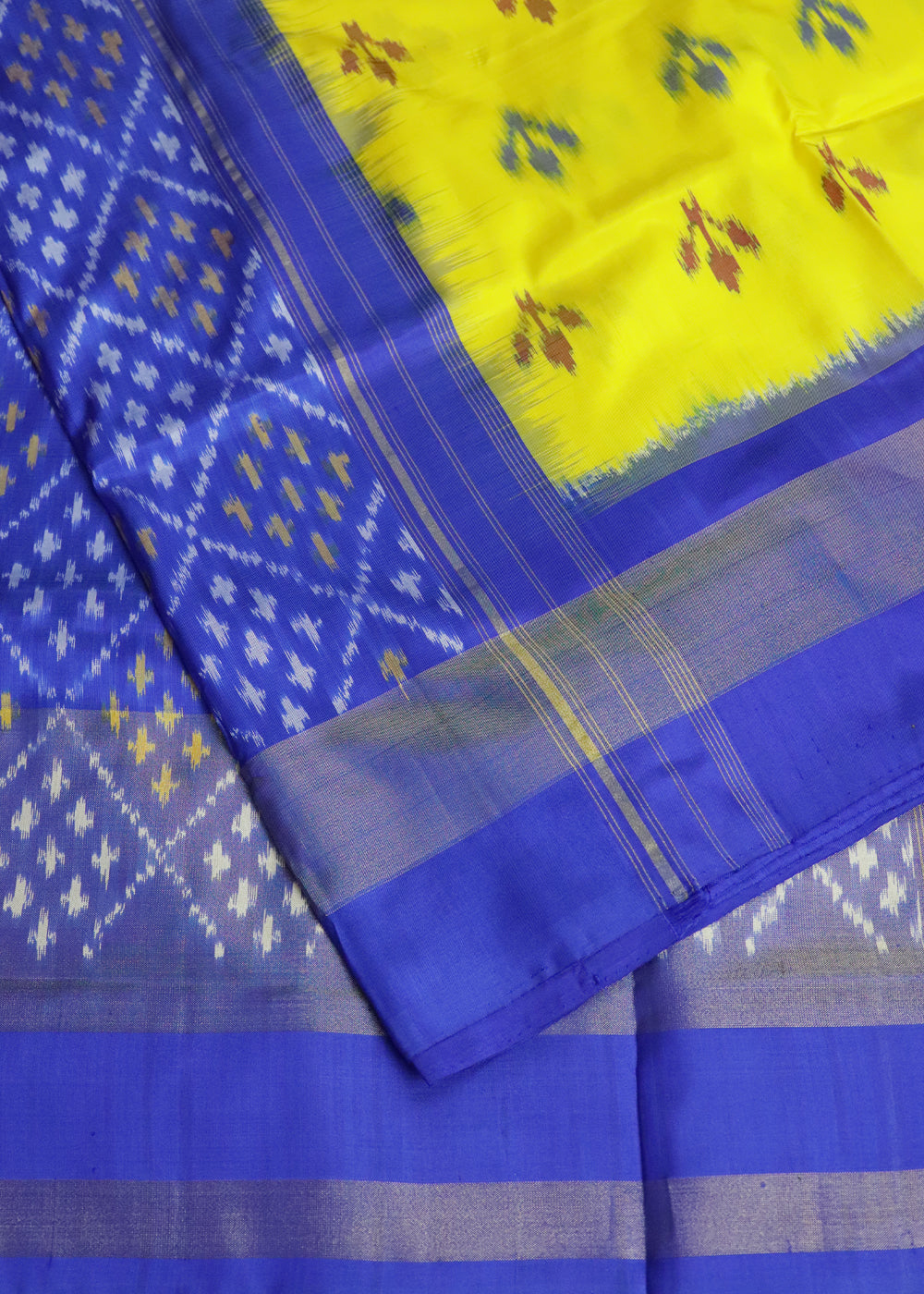 Yellow color handloom rajkot silk saree