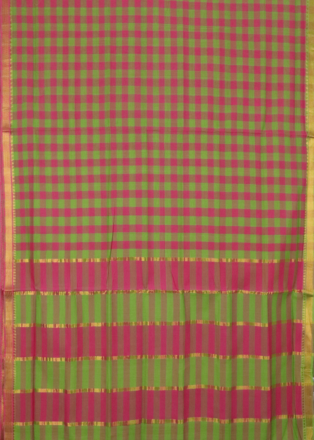 Green color mangalagiri cotton saree